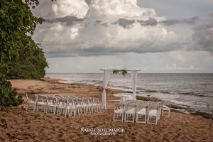 Wedding Ceremony set up at Maria's beach, PR