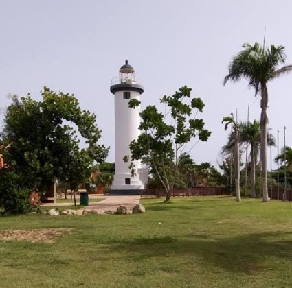 El Farro Light house on island of Puerto Rico