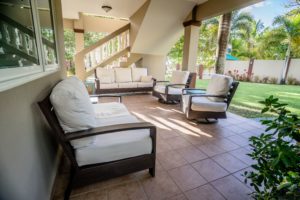 Patio seating at Maria's Villa Puerto Rico.