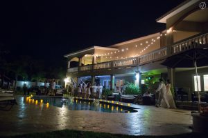 Poolside reception at Maria's Villa PR