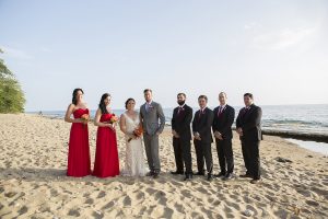 Wedding party on Maria's Beach PR