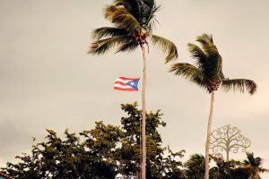 Flag of Puerto Rico flying