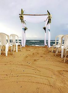 Wedding canopy on Maria's Beach PR