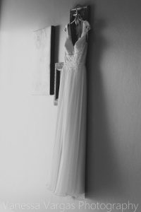 Wedding Gown hanging up