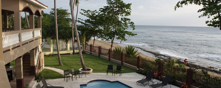 View of ocean and swimming pool from Maria's villa