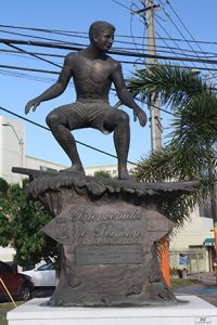 Statue of surfer in Rincon Puerto Rico