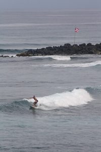 Man surfing in Puerto Rico