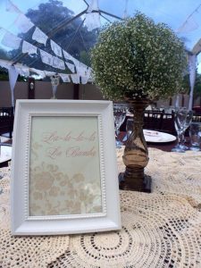 Wedding reception table at Maria Villa PR